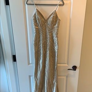 Metallic beaded dress